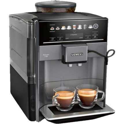 SIEMENS TE651509DE EQ6 plus s100 Kaffeevollautomat Diamond Titanium Metallic/Schwarz