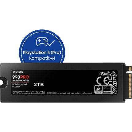 SAMSUNG 990 PRO Heatsink PS5 2 TB, Gaming Festplatte, Schwarz