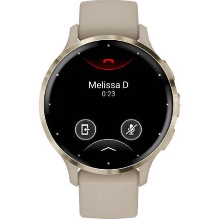GARMIN VENU® 3s Smartwatch faserverstärktes Polymer Silikon, 18 mm, French Gray/Softgold