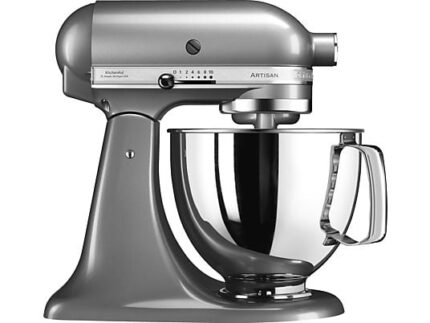 KITCHENAID 5KSM125ECU Küchenmaschine Kontur-Silber (Rührschüsselkapazität: 4,8 l, 300 Watt)