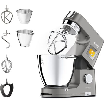 KENWOOD Titanium Chef Patissier XL KWL90.004SI mit Waage, Wärmefunktion und Touchscreen Küchenmaschine Silber (Rührschüsselkapazität: 7 l, 1400 Watt)