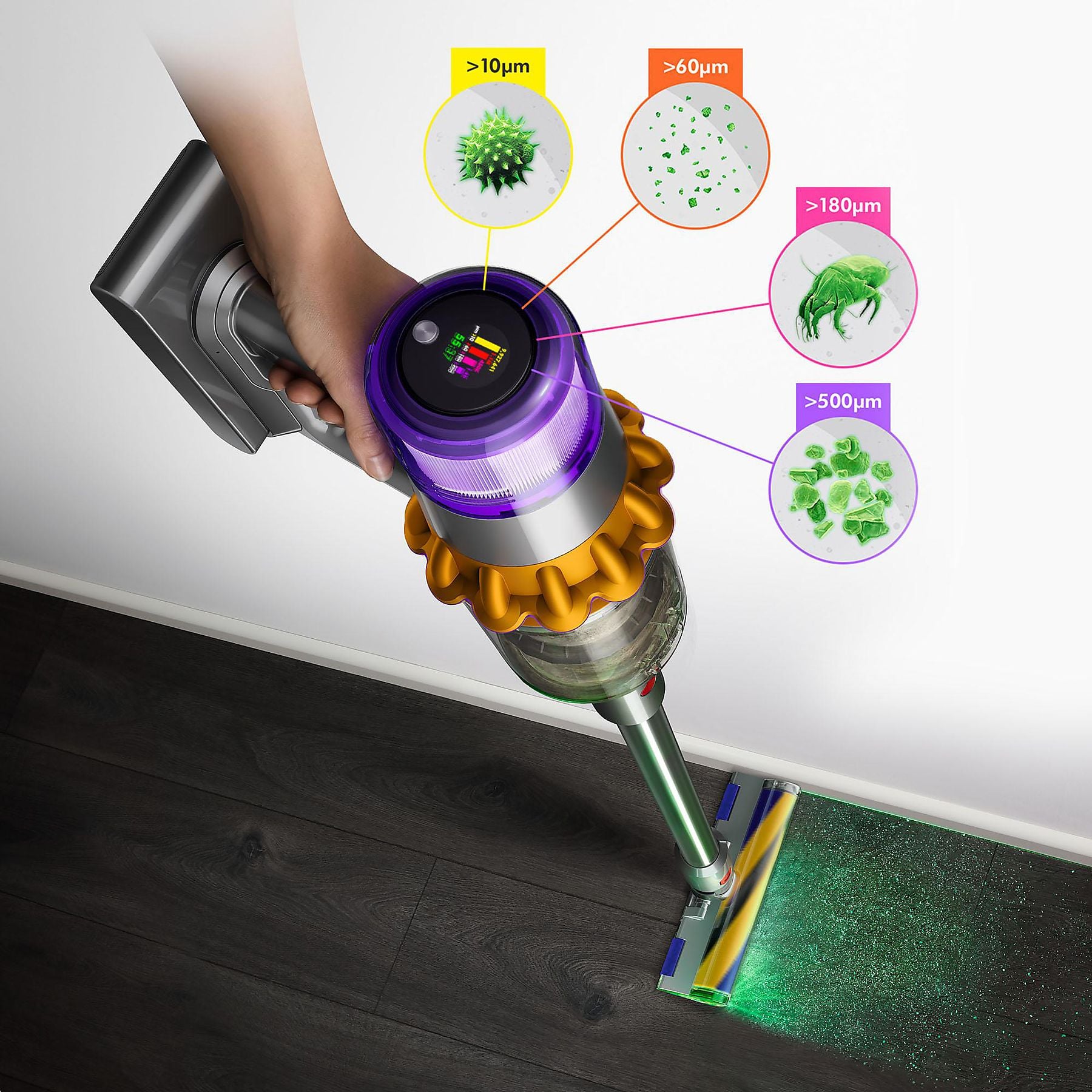 DYSON V15 DETECT ABSOLUTE (2023) Stielsauger, Akkubetrieb, 660 Watt – Bild 7