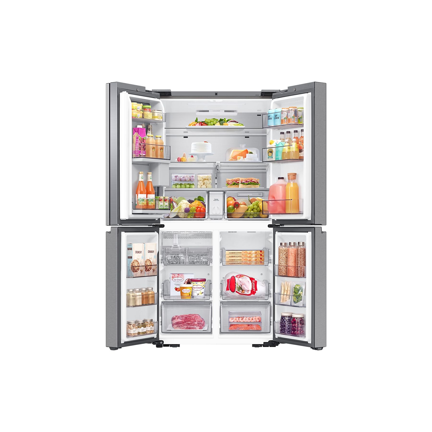 SAMSUNG RF65DG9H0ESREF French Door Kühlgefrierkombination (E, 182,5 cm hoch, Edelstahl) – Bild 5