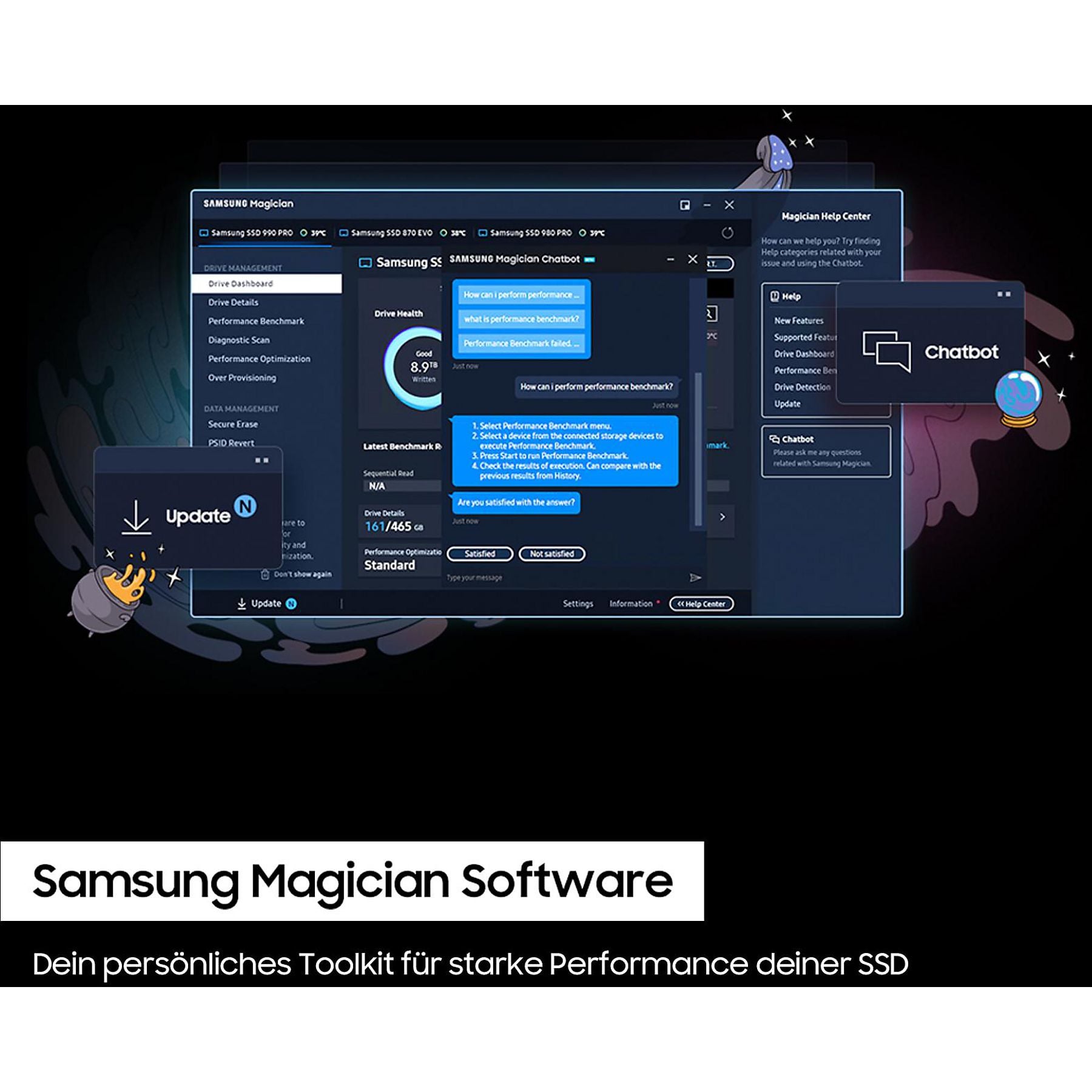 SAMSUNG 990 PRO Heatsink PS5 1TB, Gaming Festplatte, Schwarz – Bild 3